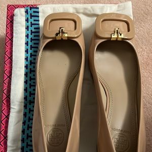 Brand New Tory Burch mirror block heels size 7.5